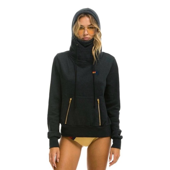 Aviator Nation Ninja Dark Blue Hoodie Sz L - Picture 1 of 5